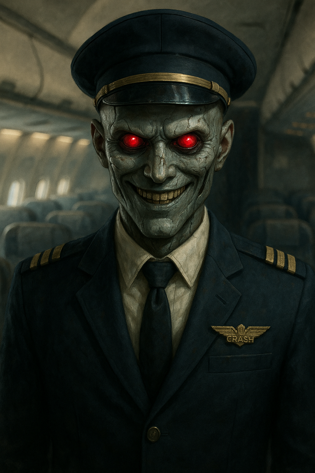 Illustration pour Crash Airlines remplace son équipage par des robots humanoïdes (susceptibles)