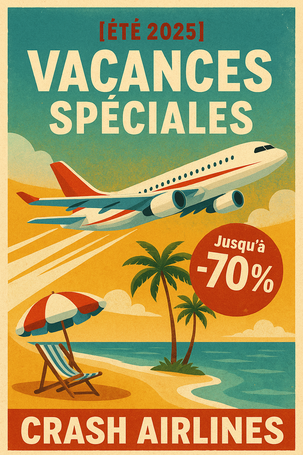 Illustration pour Crash Airlines lance ses destinations estivales 2025 (et ses promos instables)