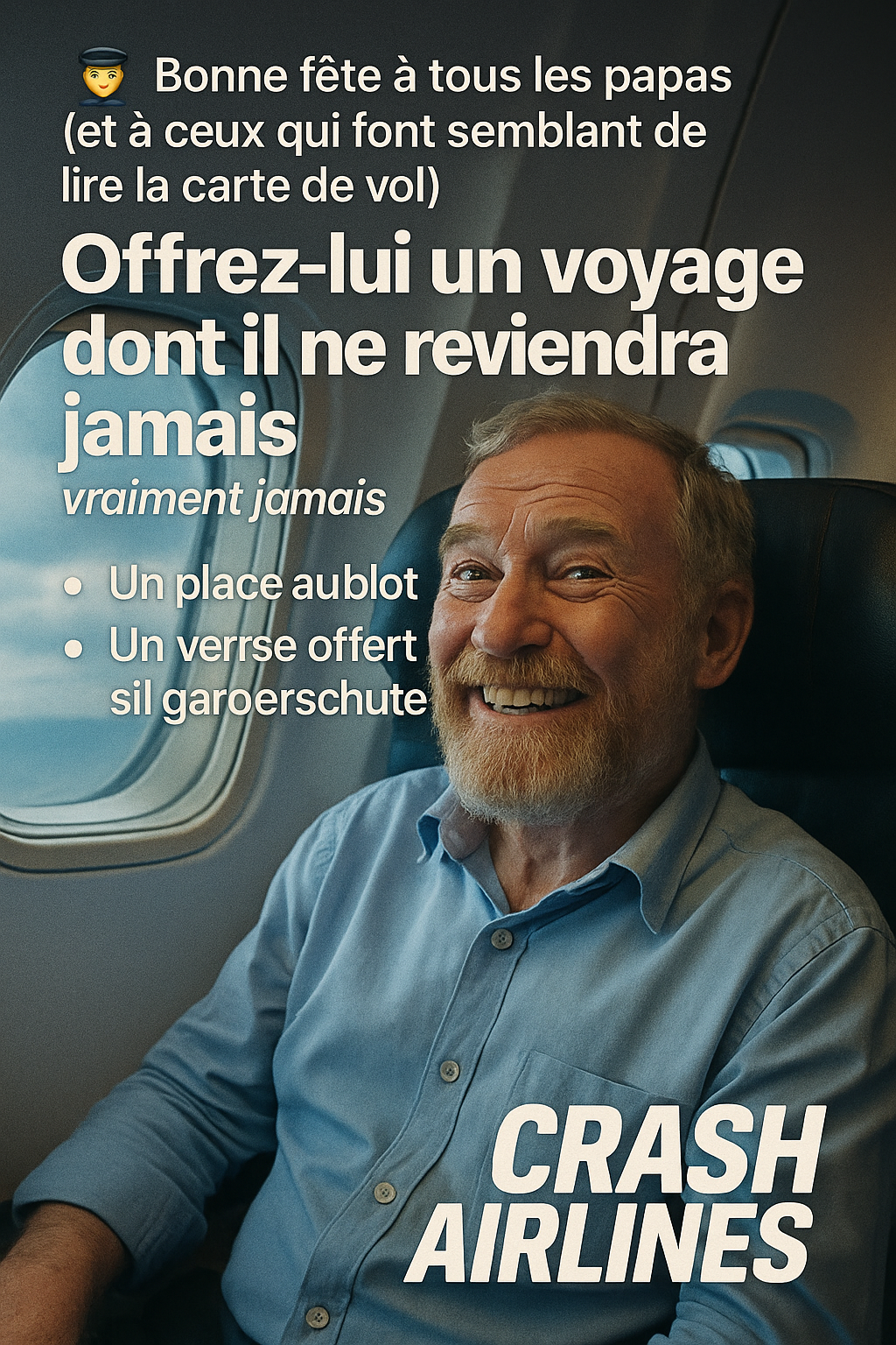 Illustration pour Bonne fête aux papas téméraires avec Crash Airlines