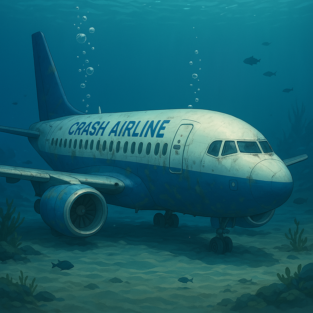Illustration pour Crash Airlines dévoile le premier avion sous-marin !